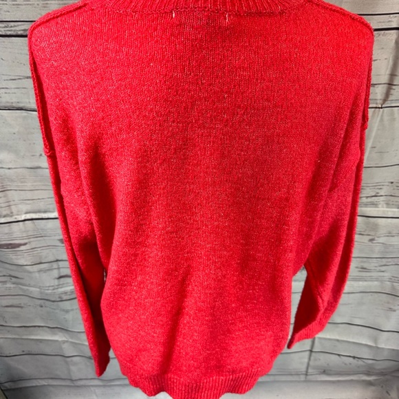 Moral Fiber Hot Pink Crewneck Sweater - M - Picture 5 of 8